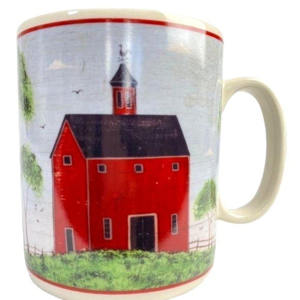 Vintage‎ Sakura Mug Warren Kimble 1998 Barns Farmhouse Coffee Tea Large Cup